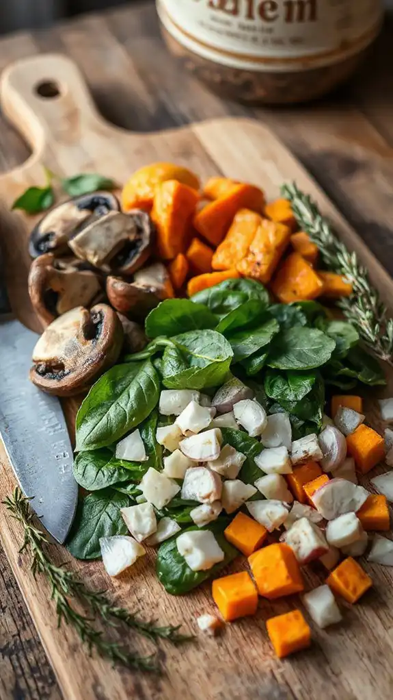 finely chop mixed vegetables