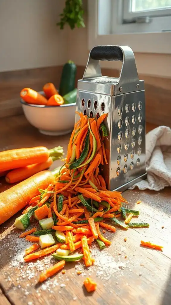 finely grate zucchinis and carrots finely grate zucchinis and carrots