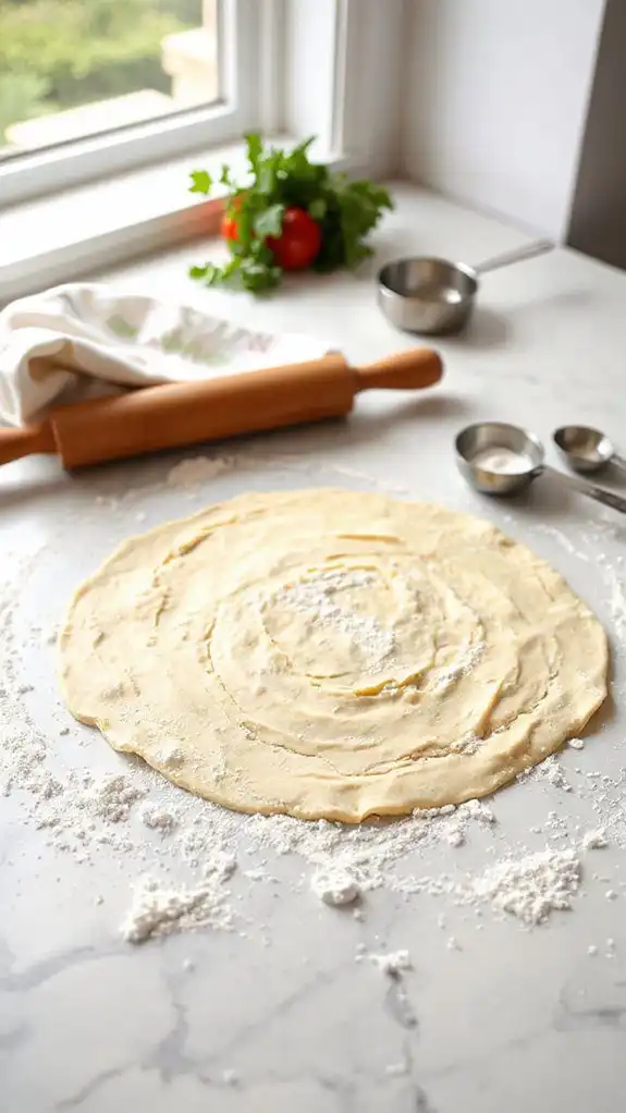 flatten the dough evenly