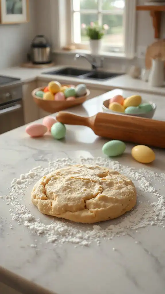 flatten the pastry dough