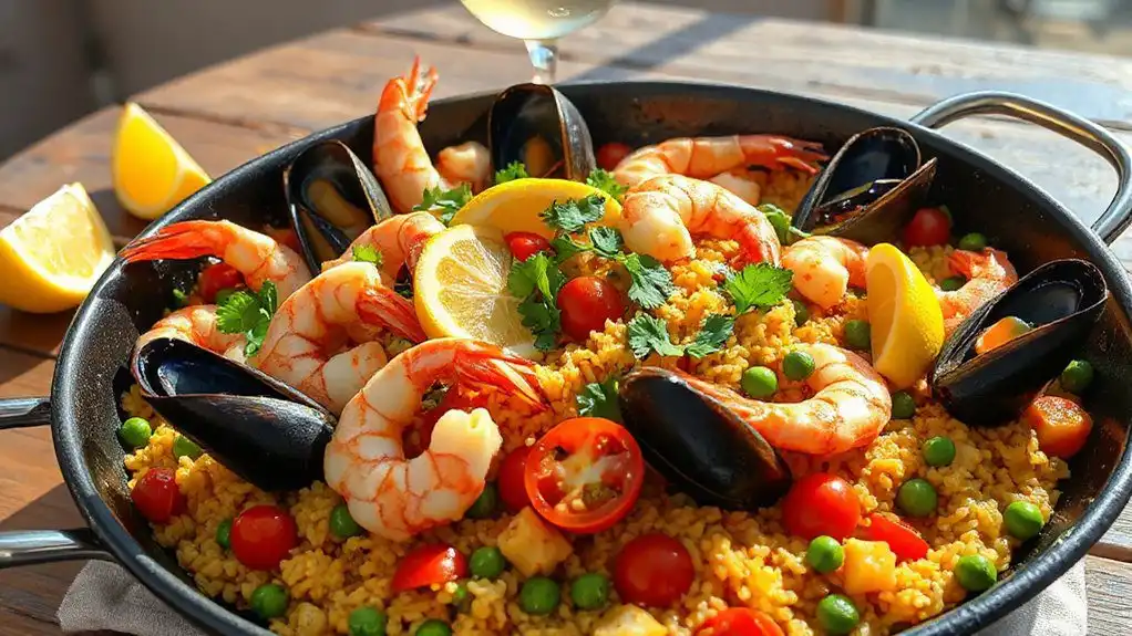 flavorful easter seafood paella
