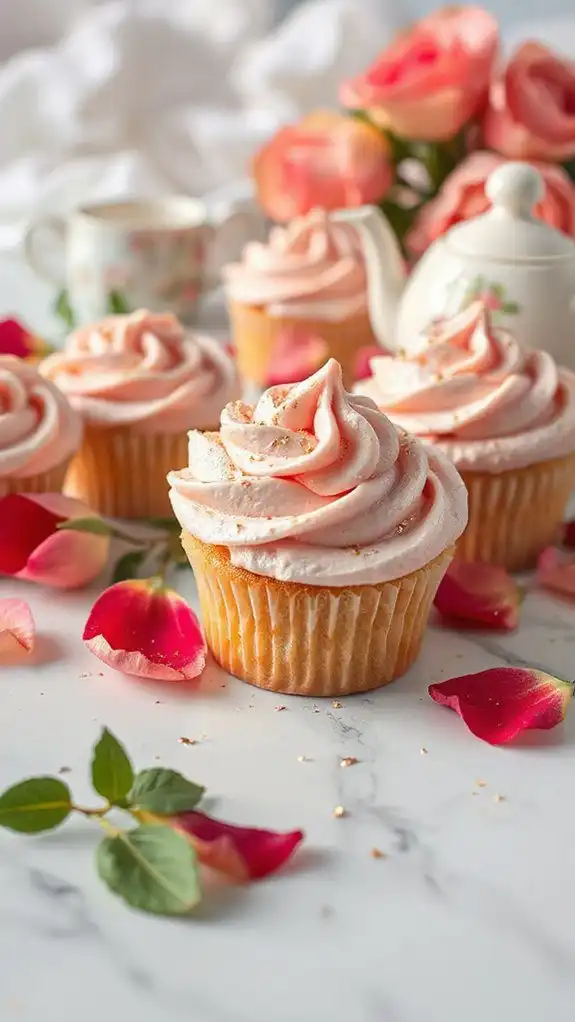 floral infused elegant cupcakes