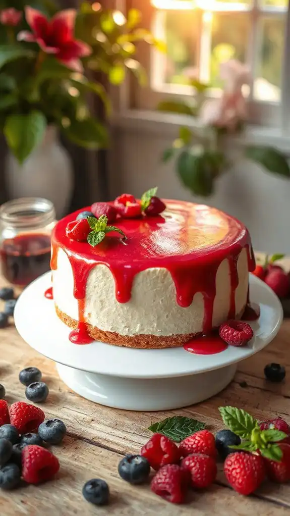 floral summer cheesecake delight