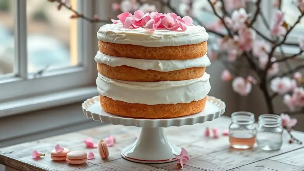 floral themed summer desserts