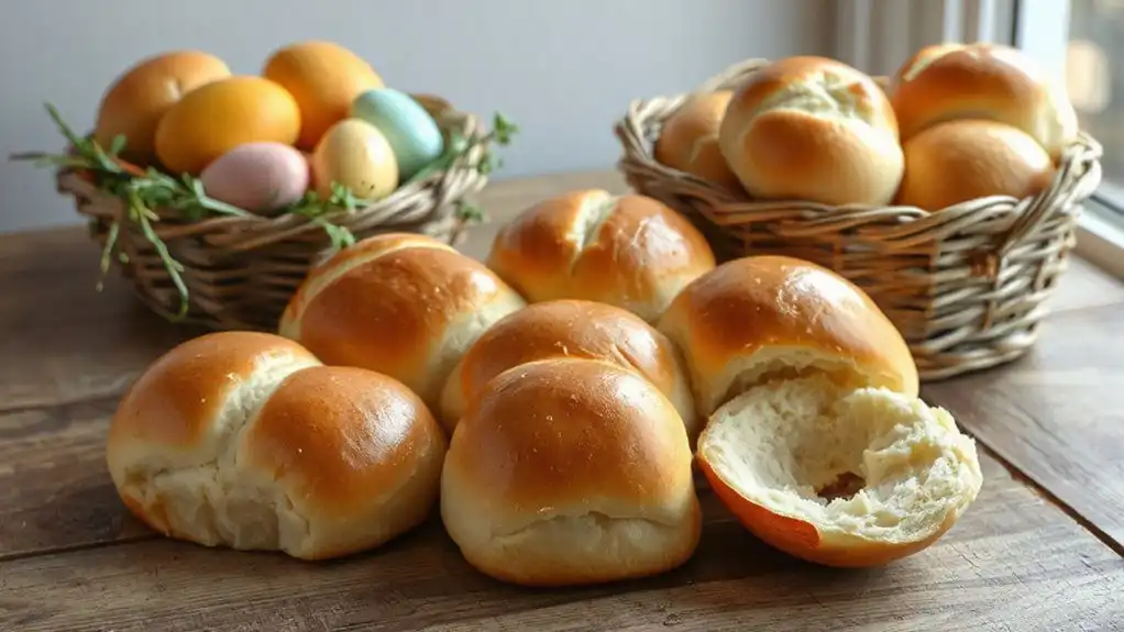 fluffy homemade easter rolls