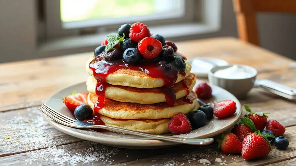 fluffy lemon ricotta pancakes