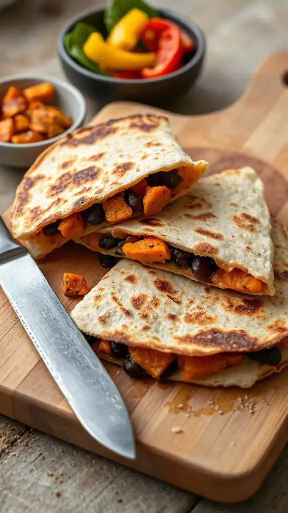 folded and sliced quesadillas folded and sliced quesadillas