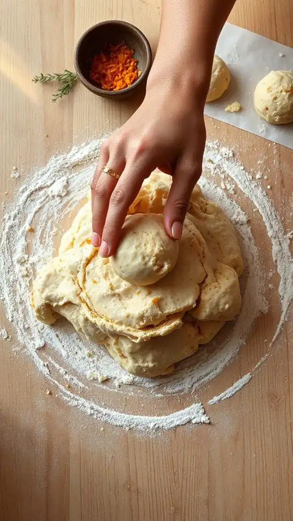 form dough into balls form dough into balls