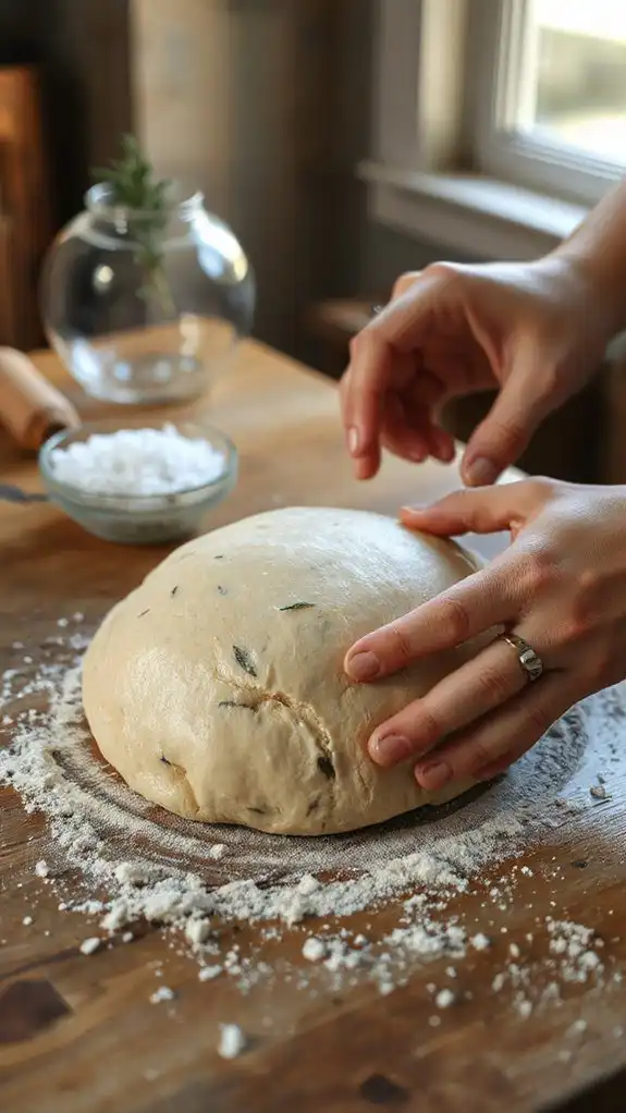 form dough into loaf