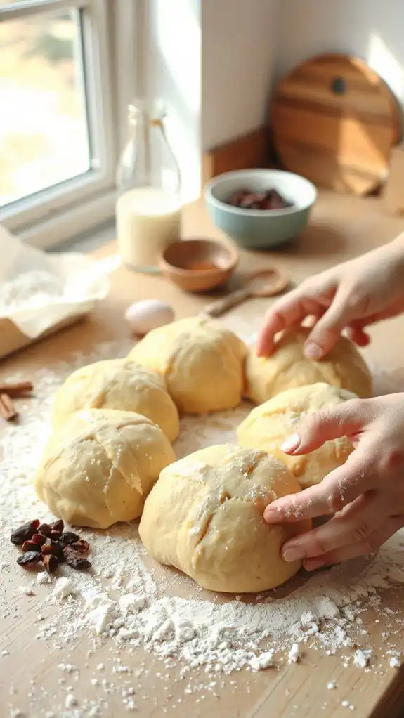 form dough into spheres