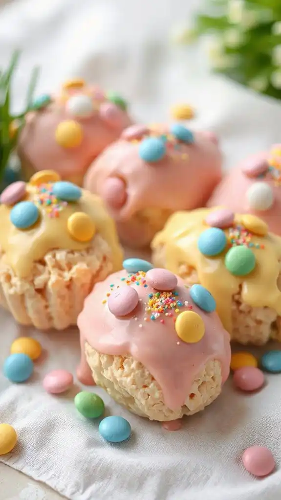 form mixture into eggs