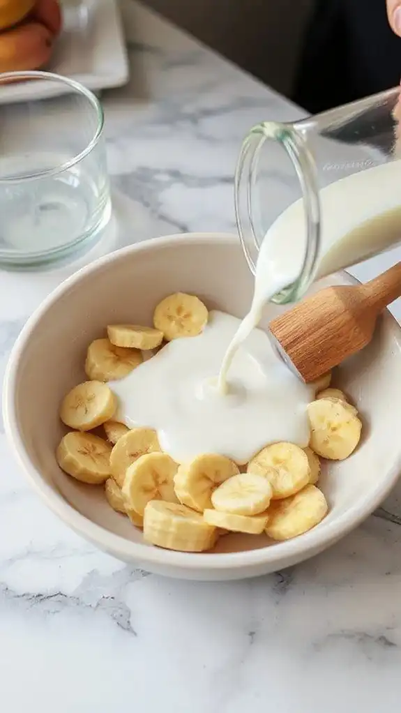 form velvety banana mixture