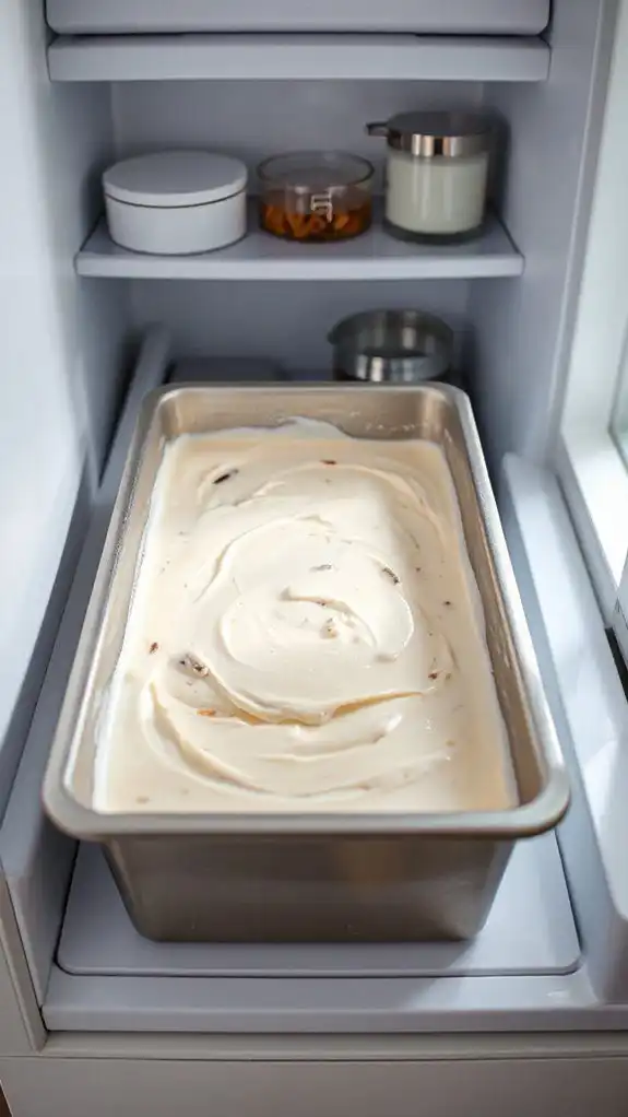 freeze mixture with stirring
