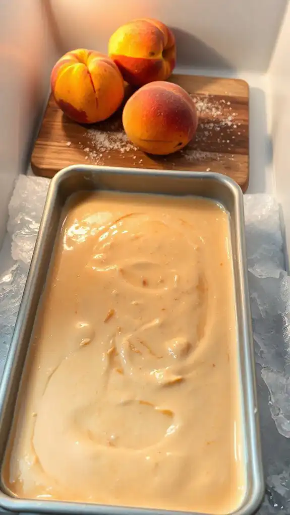 freeze peach for creaminess