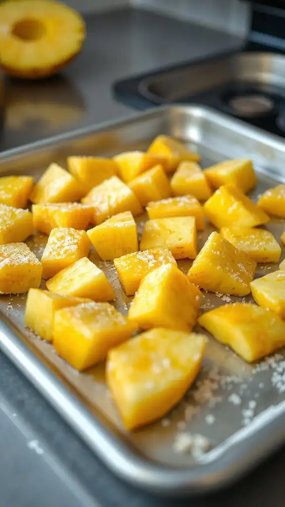 freeze pineapple for texture
