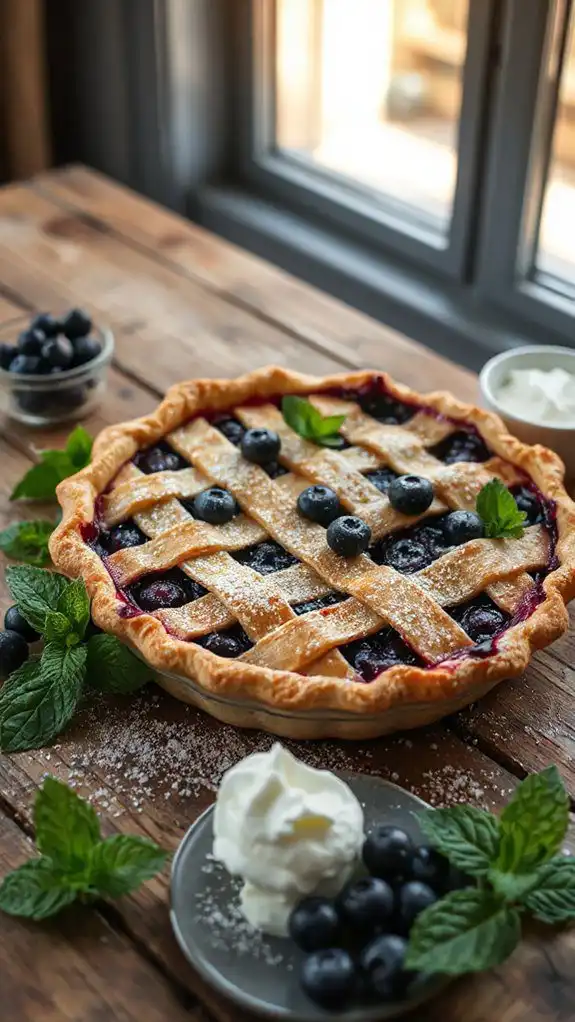 fresh baked blueberry pie