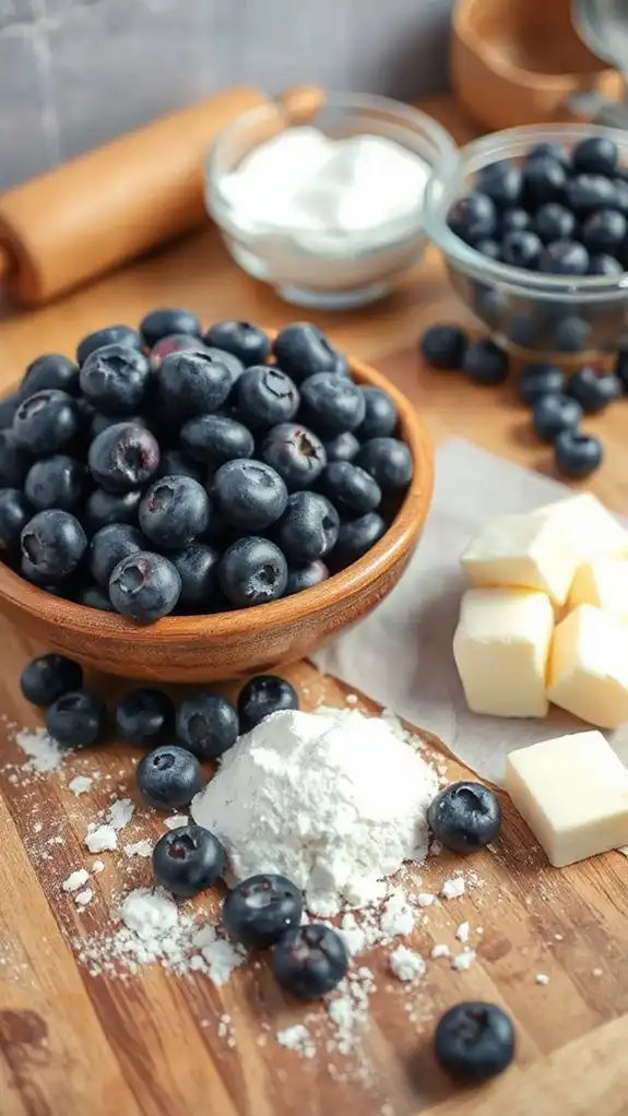 fresh blueberries flaky crust