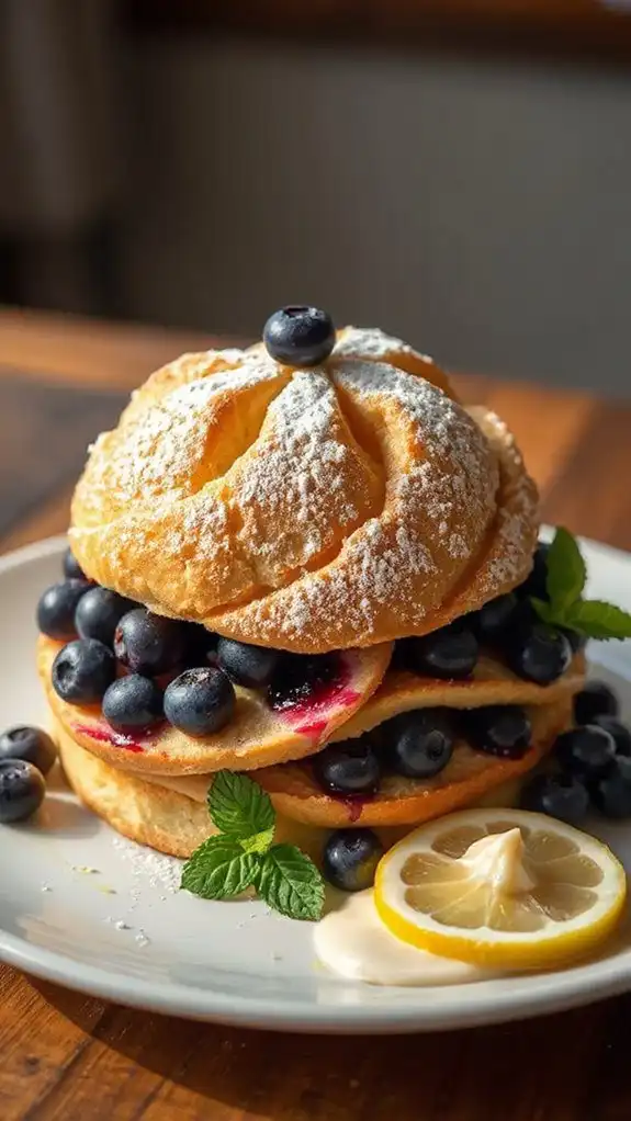 fresh blueberry lemon dessert