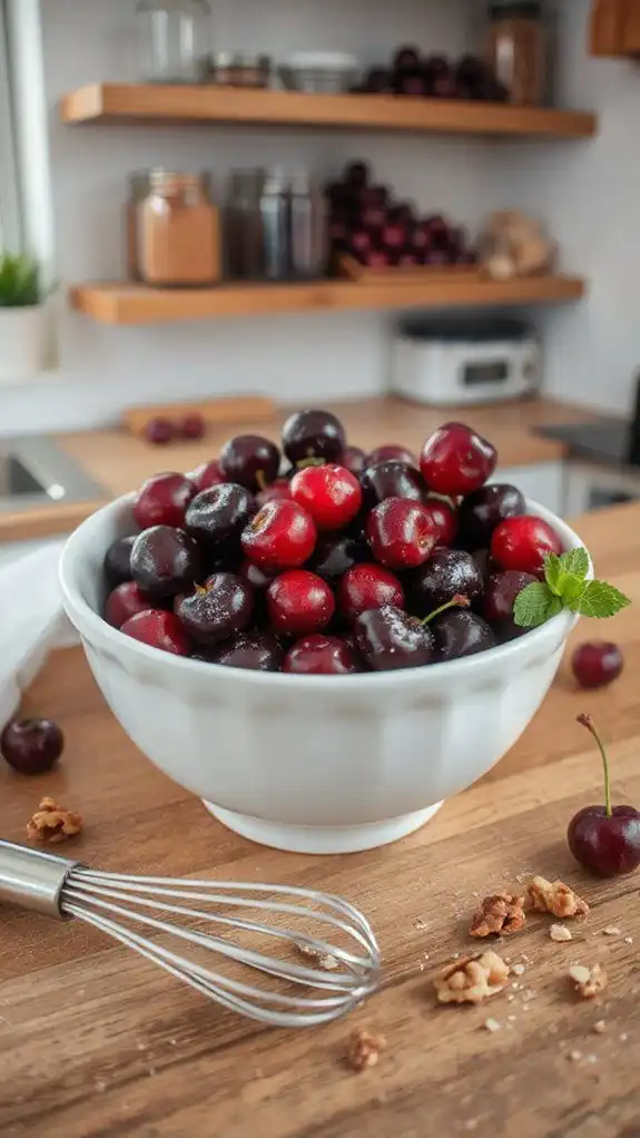 fresh cherries sugar infusion