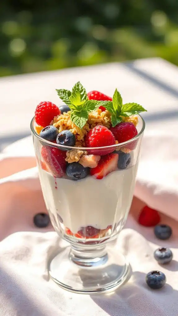 fresh healthy berry dessert