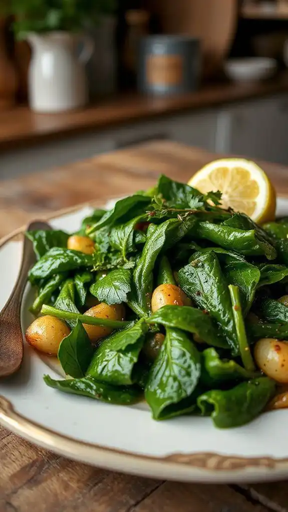fresh herbs for garnish