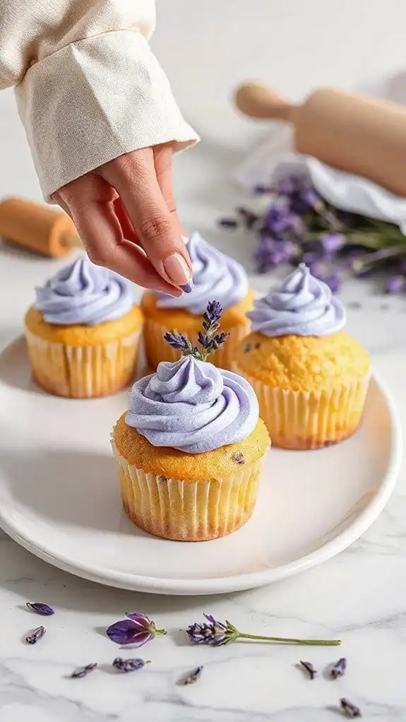 fresh lavender aromatic garnish