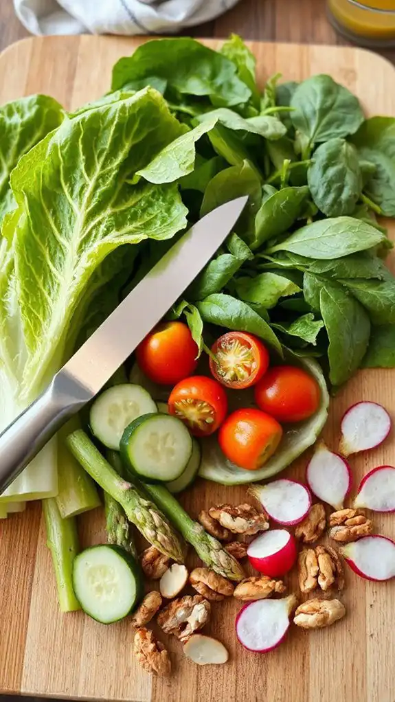 fresh seasonal vegetable preparation