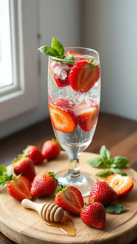 fresh strawberries for serving
