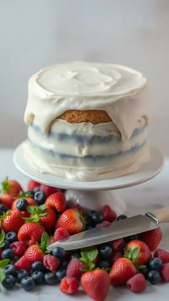 frost with vanilla icing
