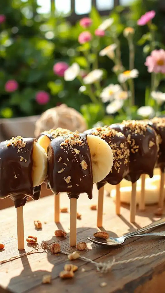 frozen banana chocolate treats