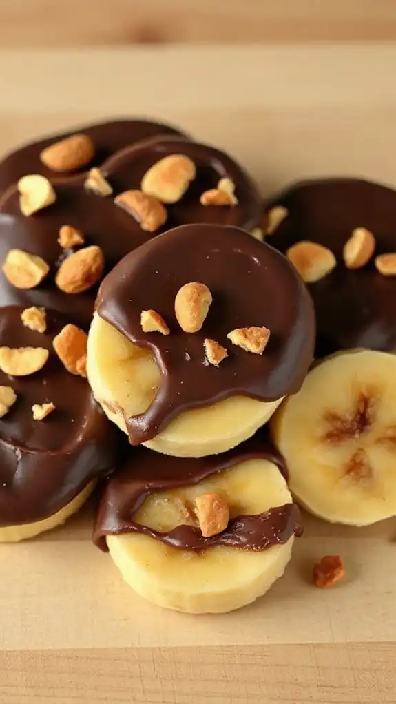 frozen banana snickers treat