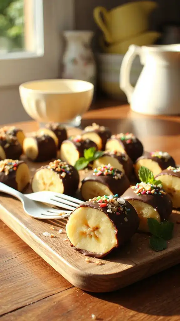 frozen chocolate banana bites frozen chocolate banana bites