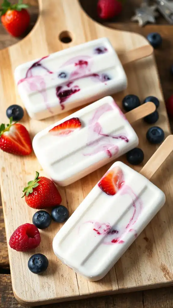 frozen greek yogurt popsicles