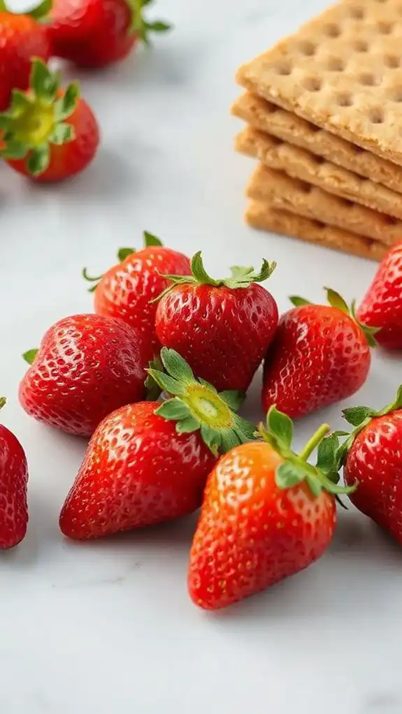 frozen strawberry cheesecake sandwiches