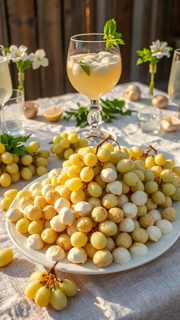 frozen yogurt coated grape bites frozen yogurt coated grape bites