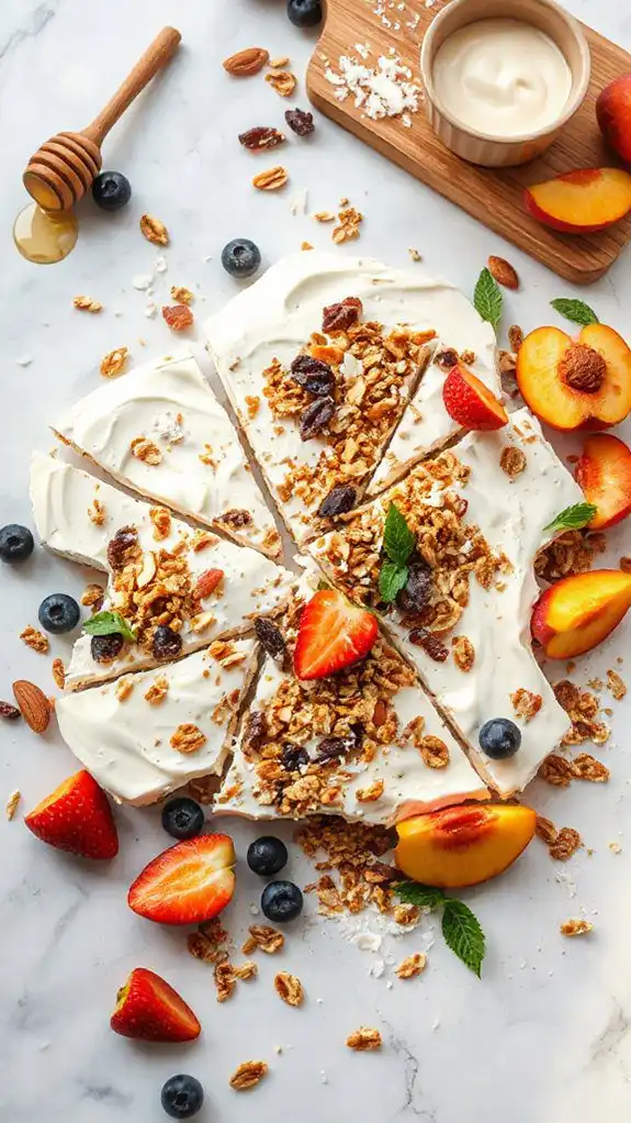 frozen yogurt granola dessert