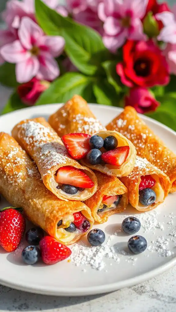 fruity crispy dessert rolls