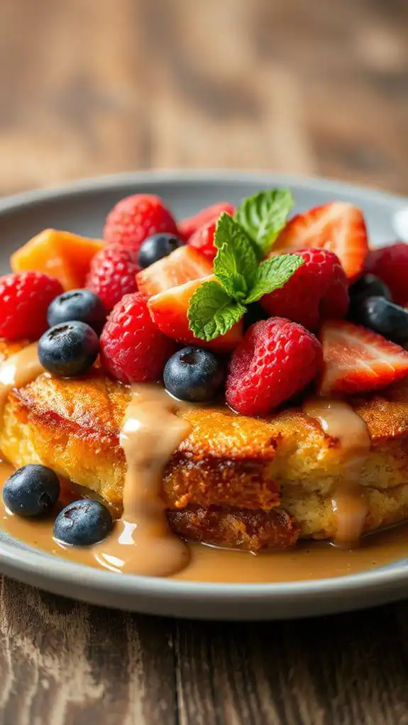 garnish using fresh fruit