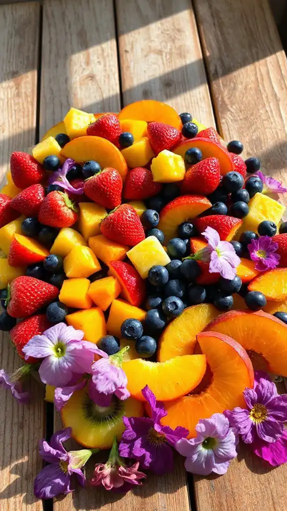 garnish with edible flowers