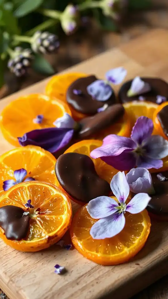 garnish with edible flowers garnish with edible flowers