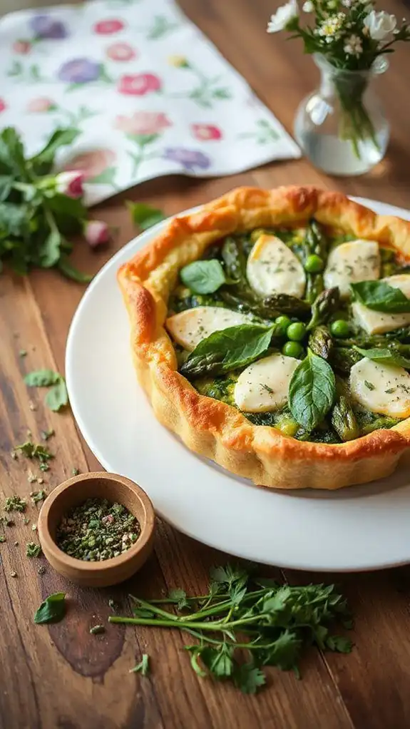 garnish with fresh herbs