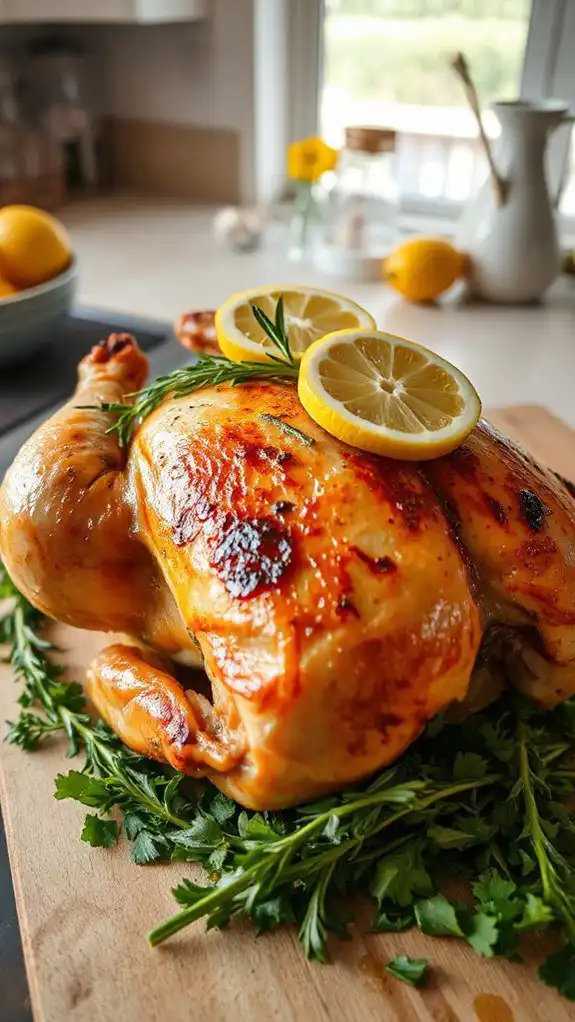 garnish with fresh herbs