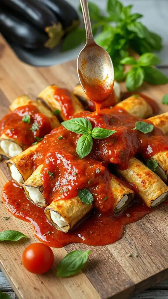 generously add marinara sauce