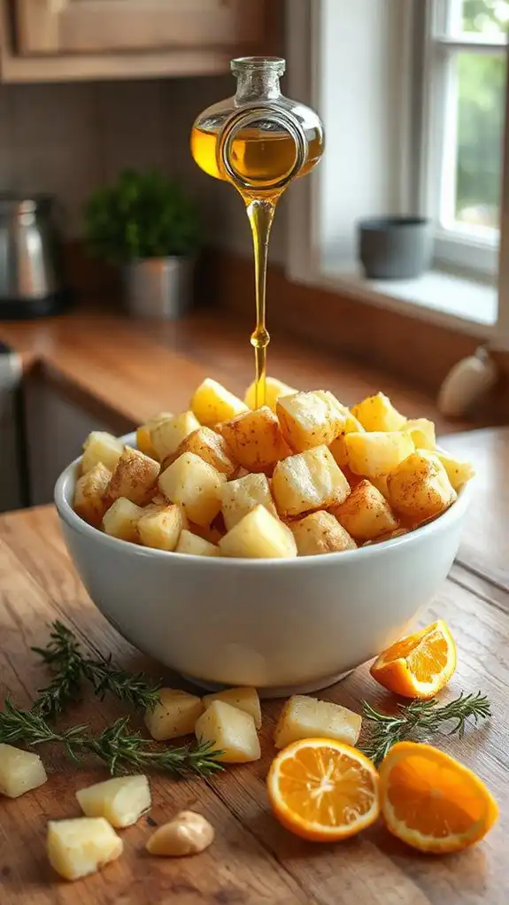 generously apply olive oil