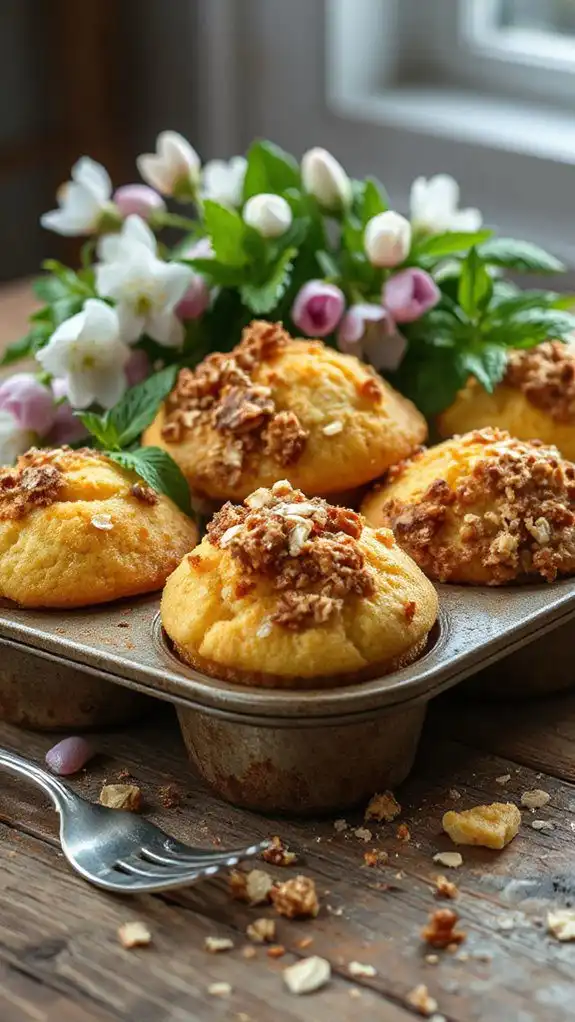 generously sprinkle streusel topping