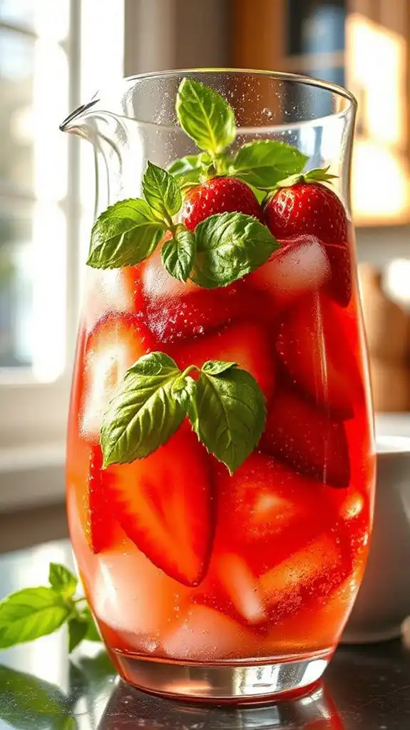 gently add basil leaves