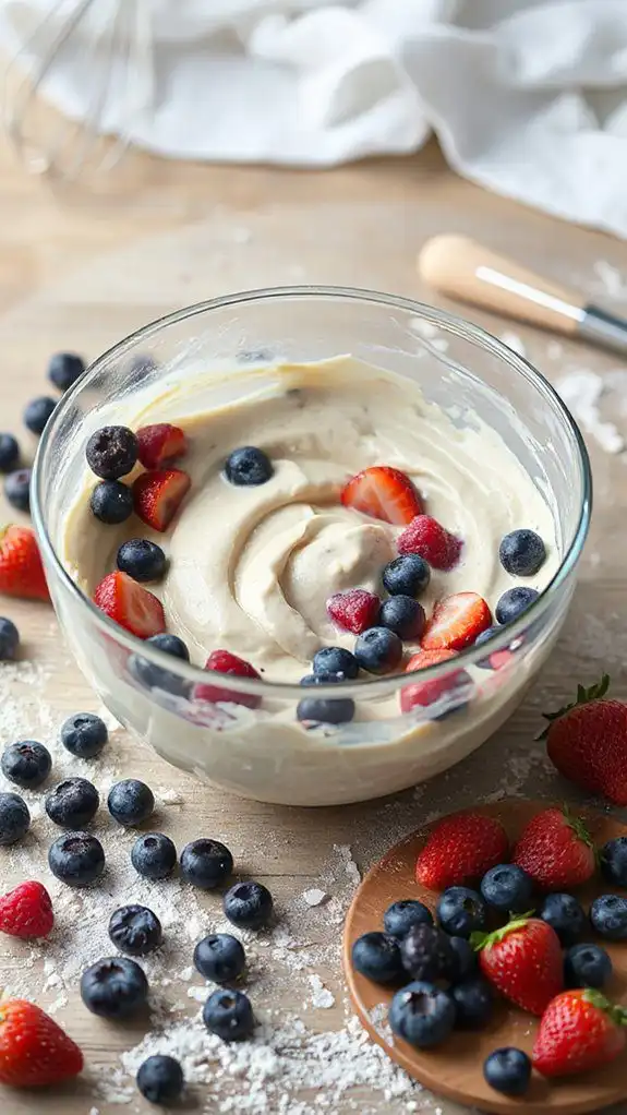gently combine berry mixture