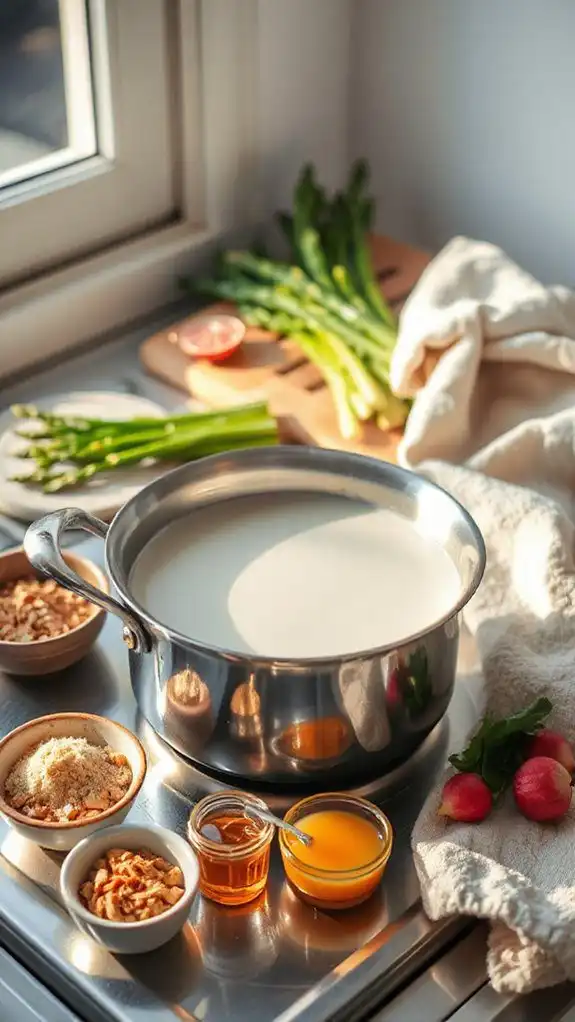 gently heat the milk