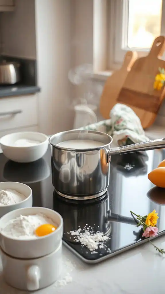 gently heat the milk