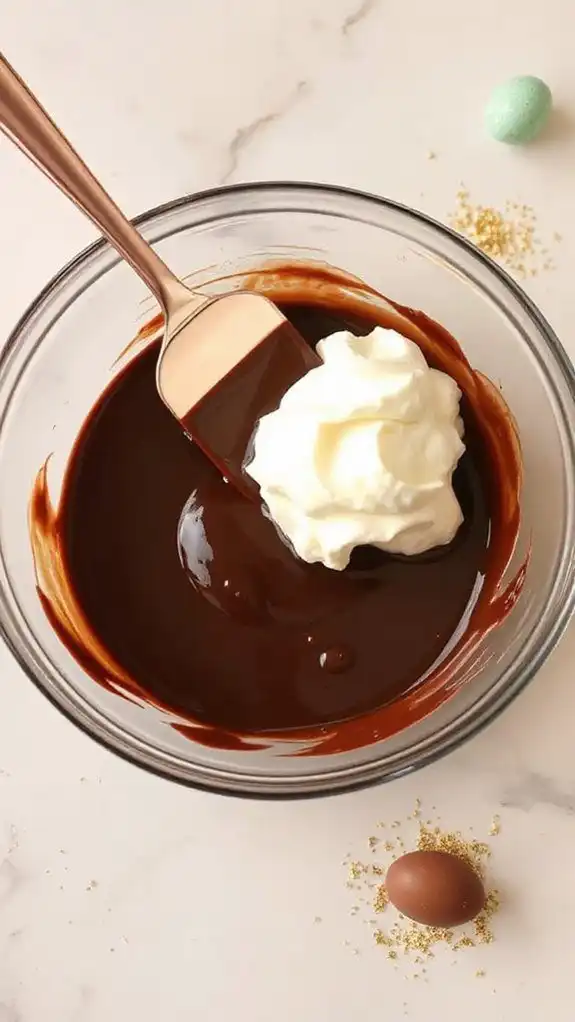 gently incorporate chocolate mixture gently incorporate chocolate mixture